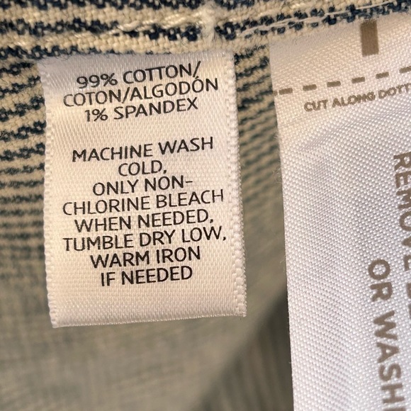 Loft Engineer Stripe Denim Jacket Size XS NWOT - Picture 9 of 12